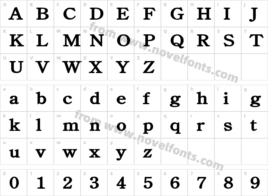 Cento Wide BoldCharacter Map