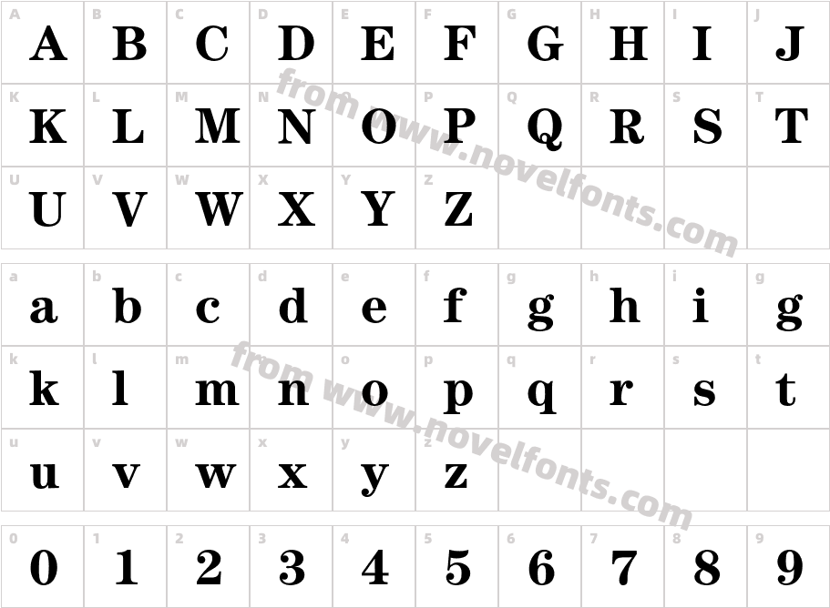 CenturyITCBQ-BoldCharacter Map