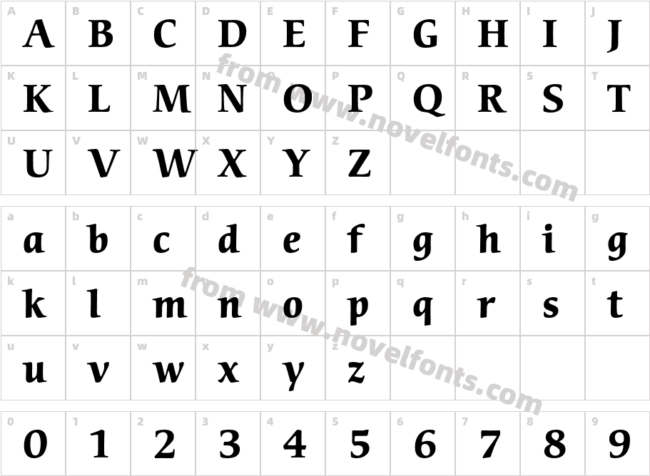 Cerigo-BoldCharacter Map