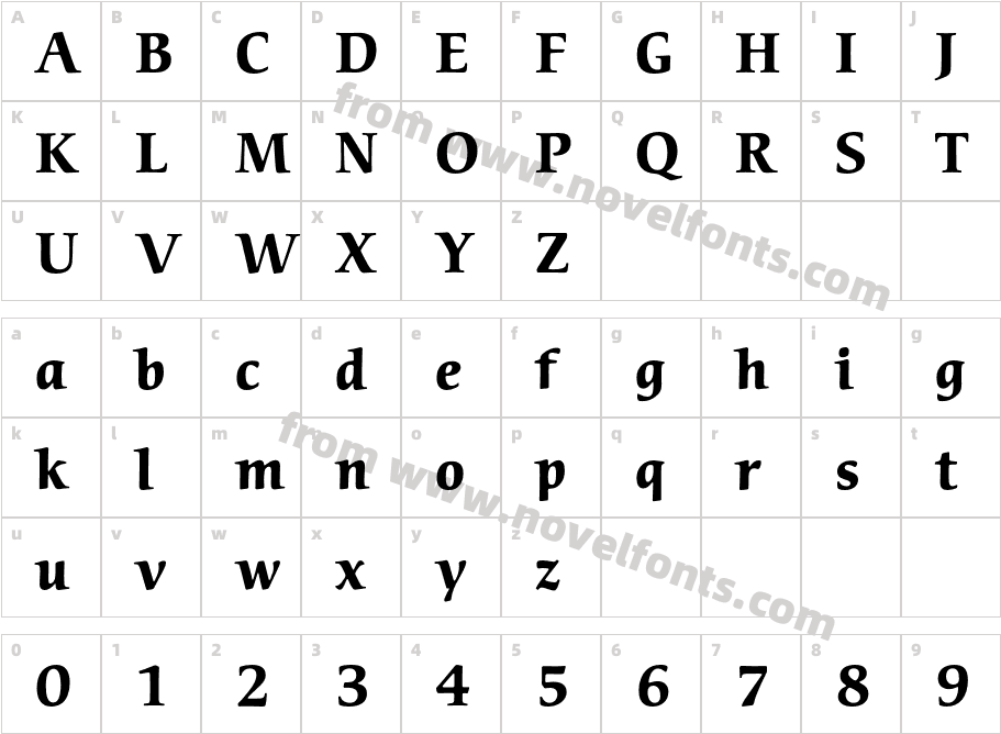 CerigoEF-BoldCharacter Map