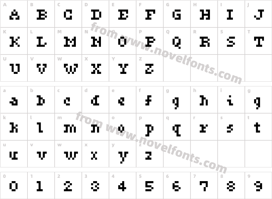 Ceriph0555Character Map