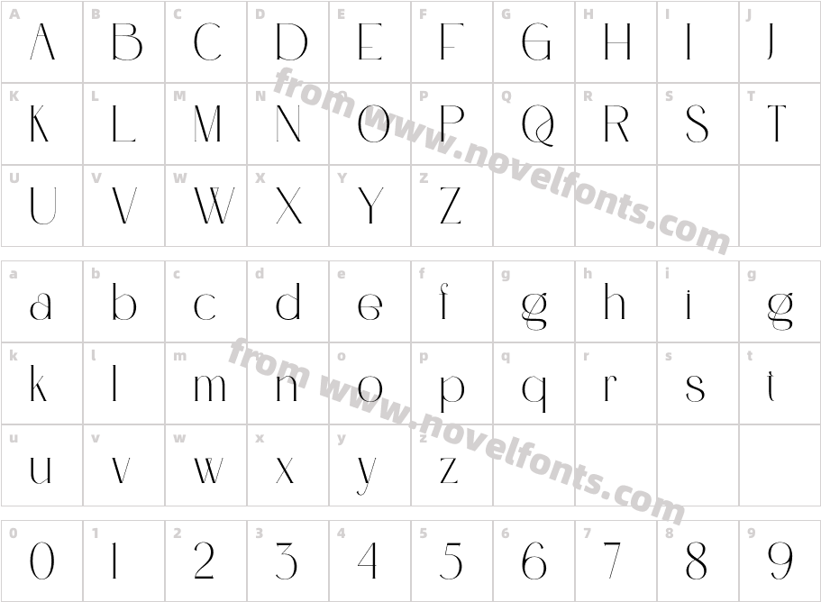 Cerlions RegularCharacter Map