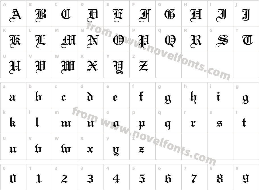 CertificateBoldSWFTECharacter Map