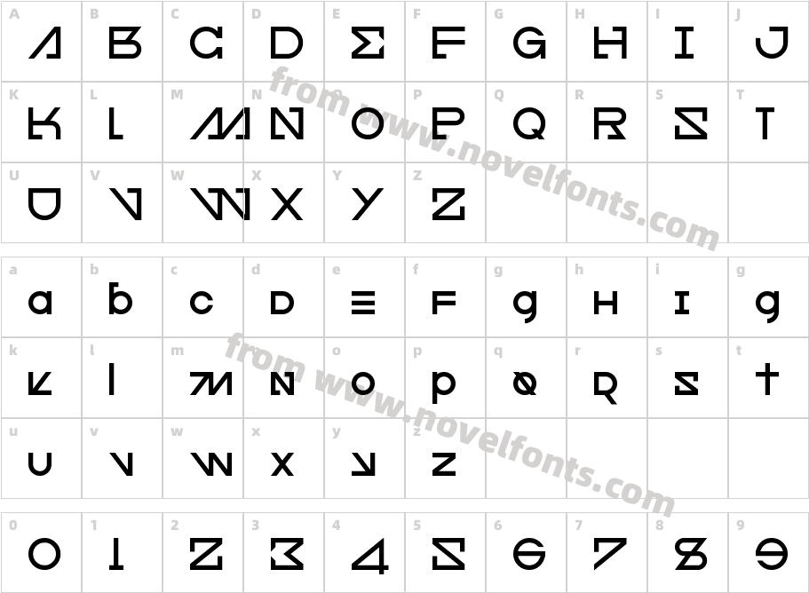 CfourCharacter Map