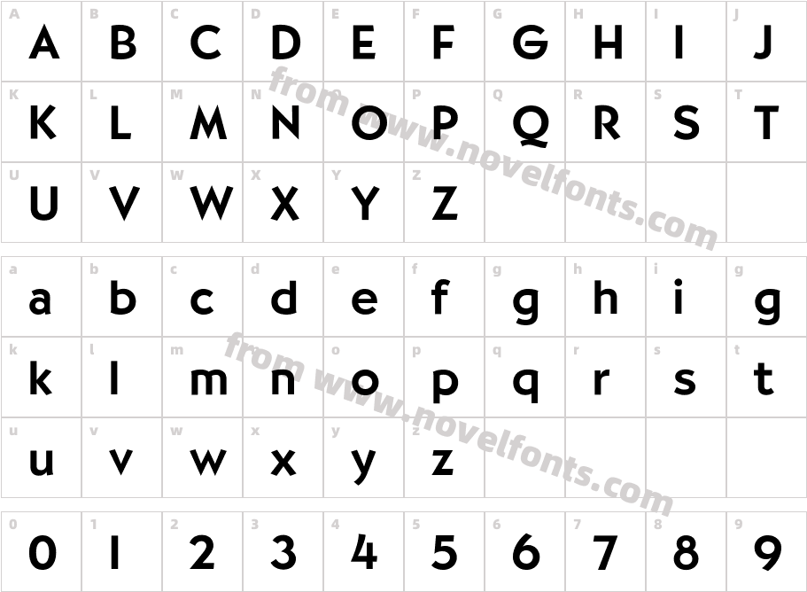 CgBernhardt-MediumCharacter Map