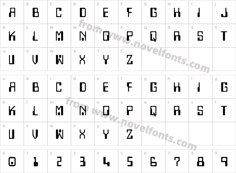 CgComputerCharacter Map