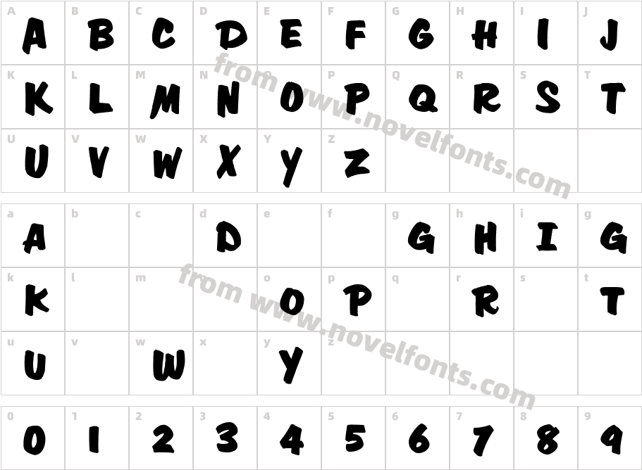 CgDavisonZip-BoldCharacter Map