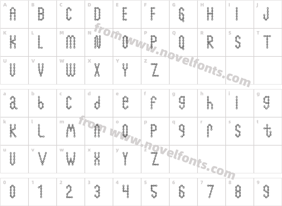 ChainFontOpenCharacter Map