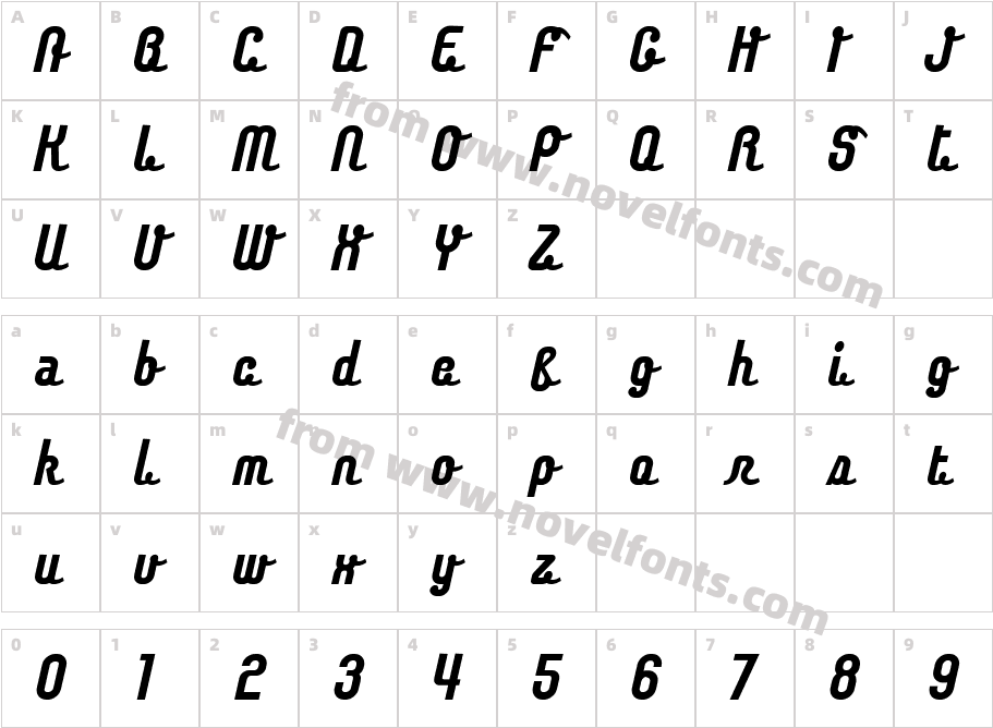 Chaingothic BoldCharacter Map