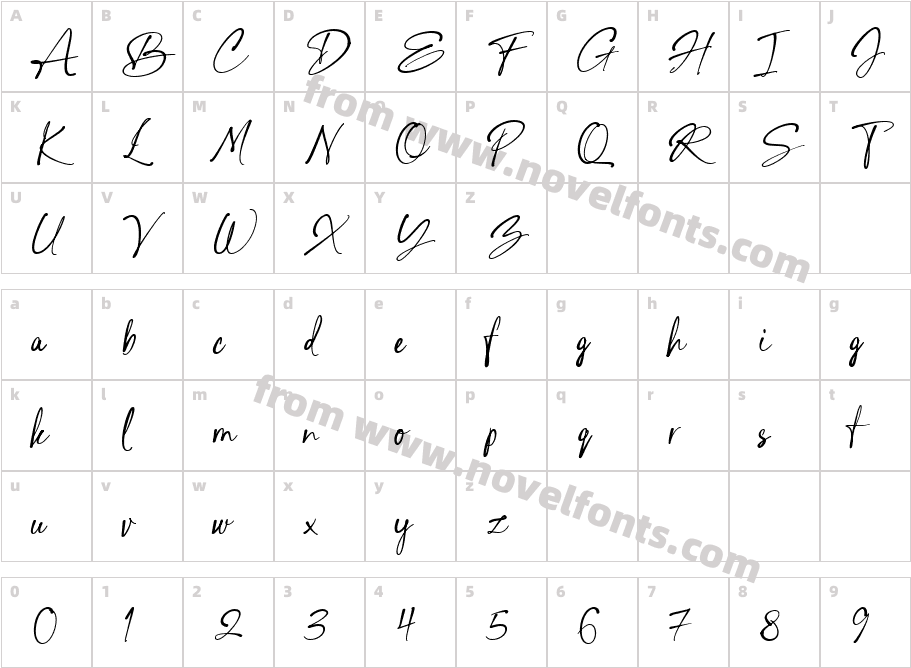 Chalisha RegularCharacter Map