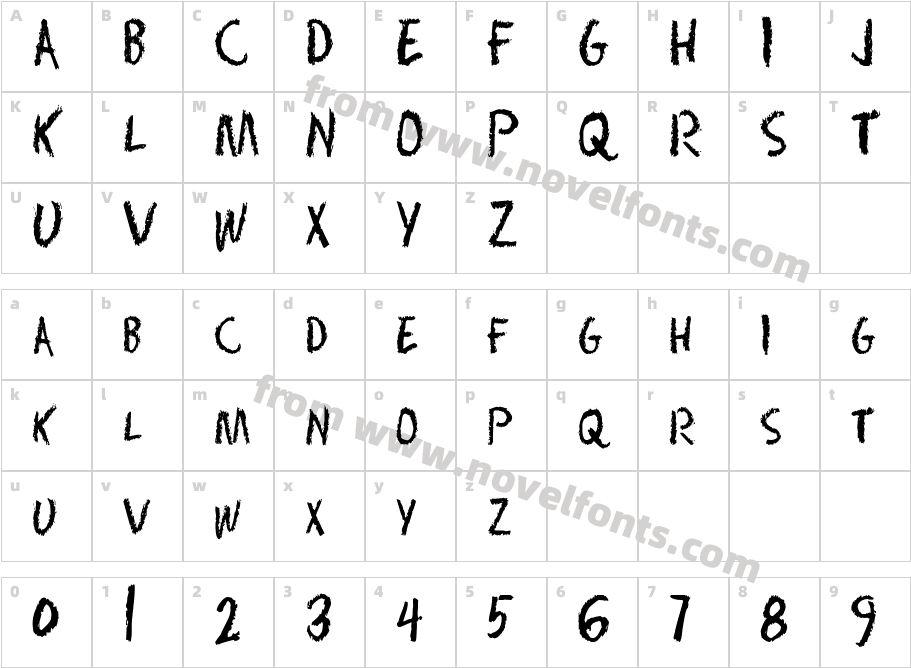 ChalkDustCondensedRegularSWFTECharacter Map