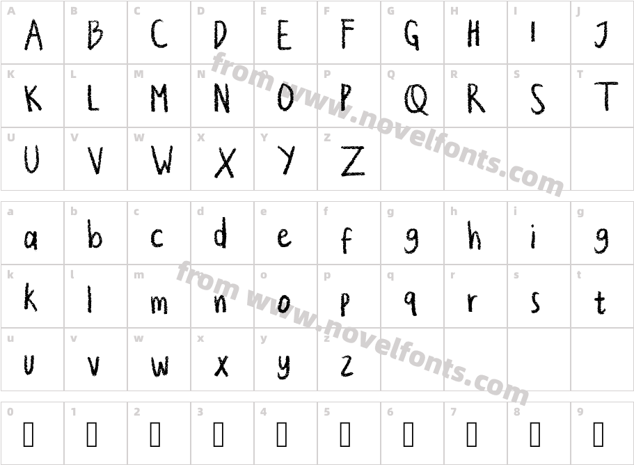 Chalkiez RegularCharacter Map