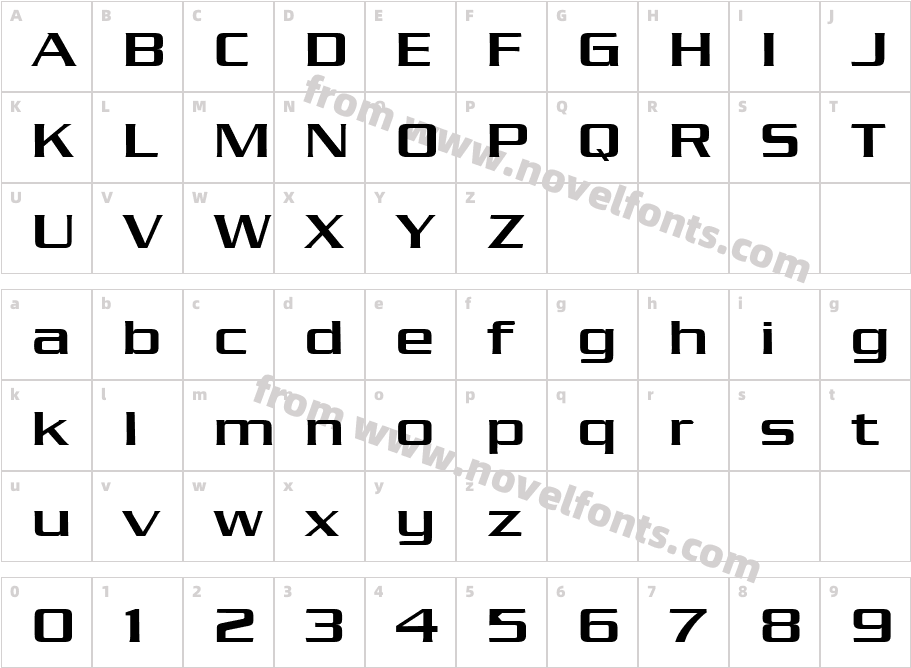 Chaney Wide NormalCharacter Map