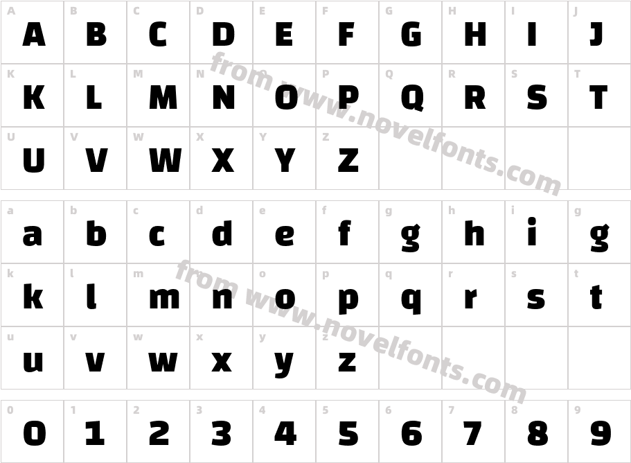 Changa-ExtraBoldCharacter Map