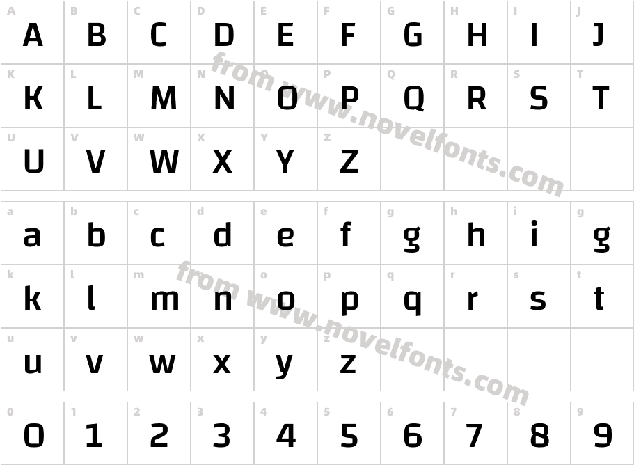 Changa-MediumCharacter Map