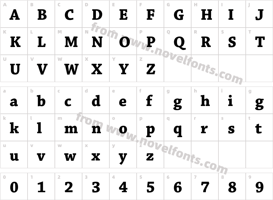 ChaparralPro-BoldCaptCharacter Map