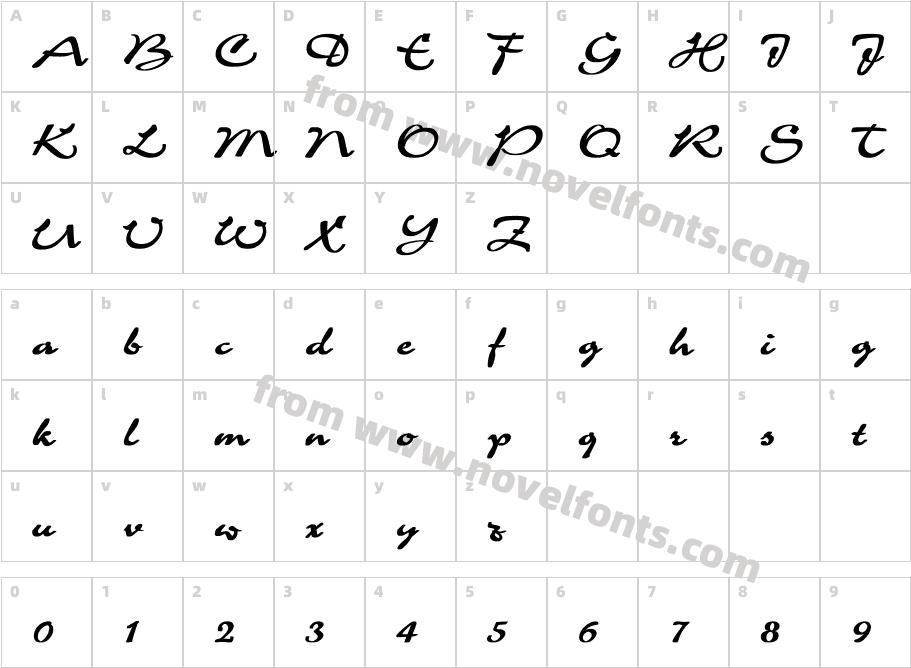 Charme BoldCharacter Map