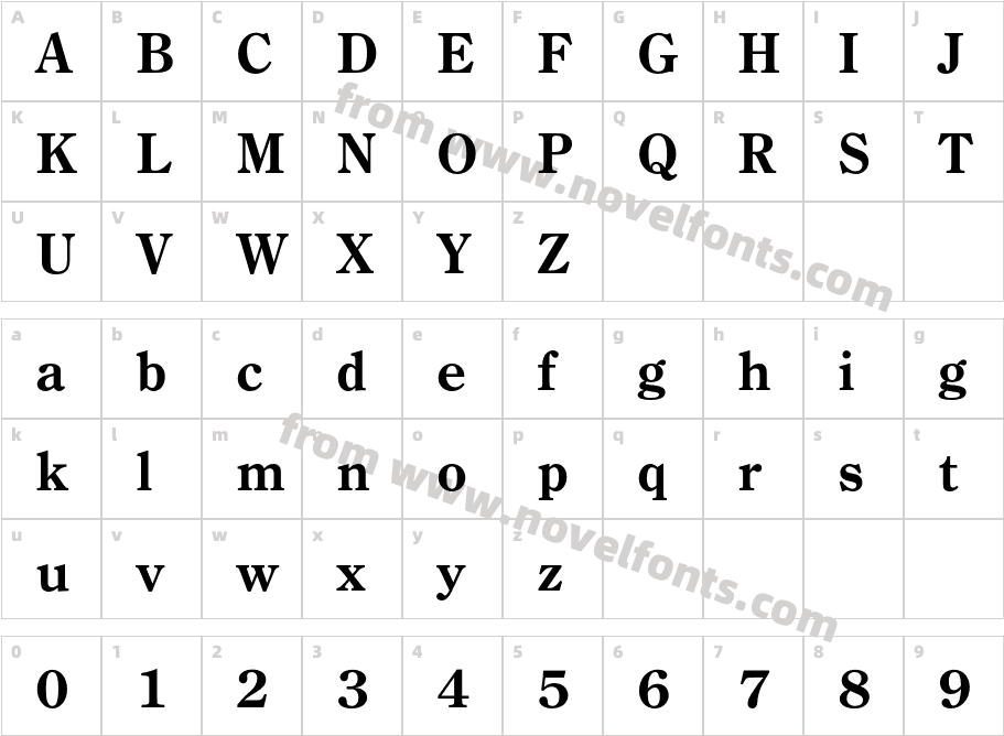 CenturyOldStyleEF-BoldCharacter Map