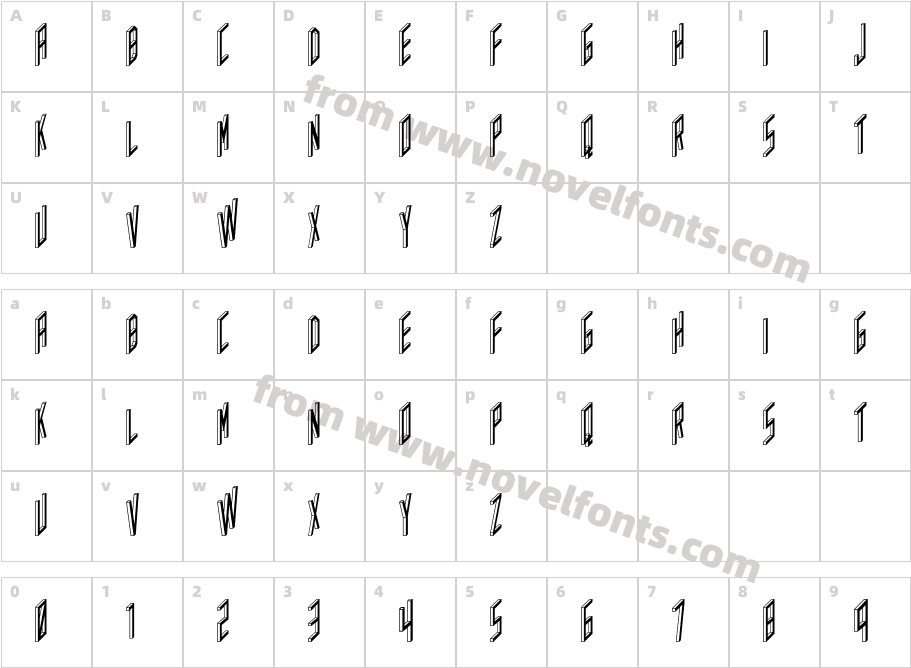 AC Framed InvertedCharacter Map