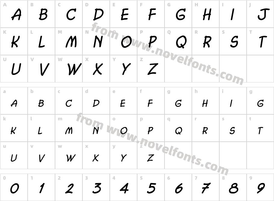 Chasm ItalicCharacter Map