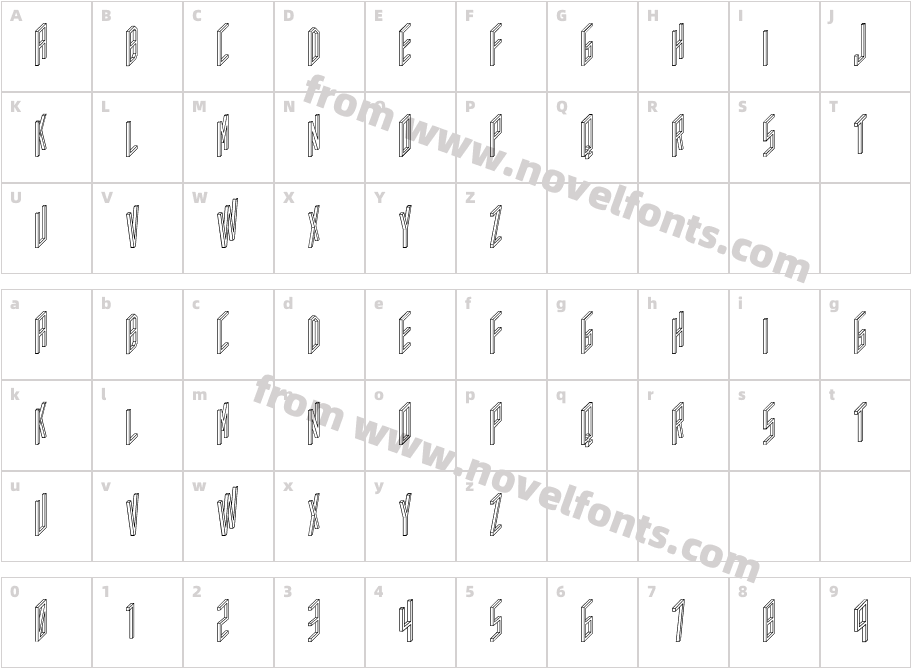 AC Framed OutlineCharacter Map