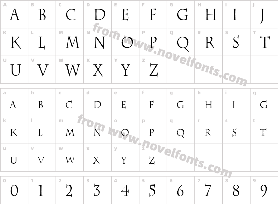 Chaz Condensed NormalCharacter Map