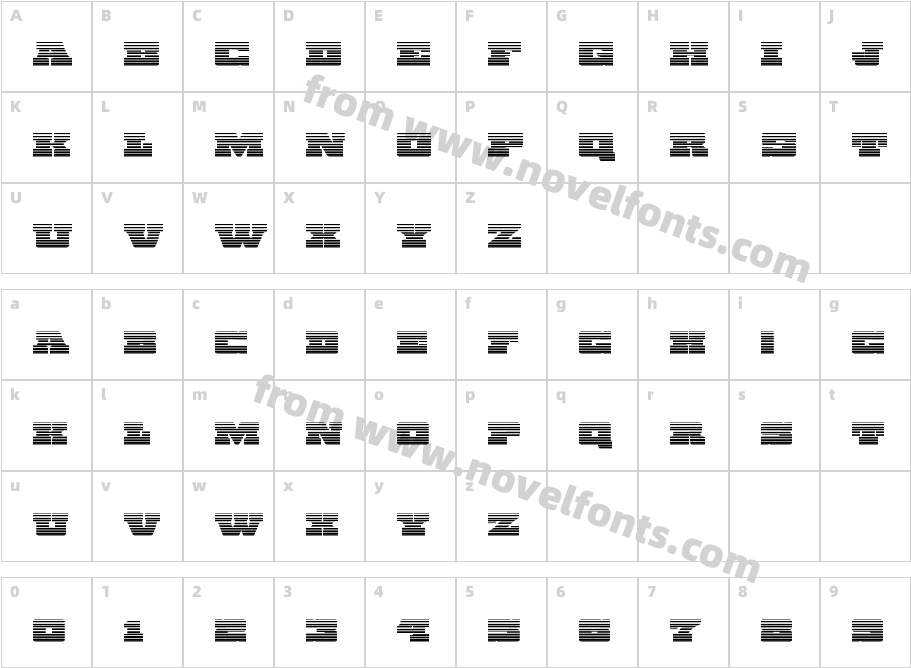 Chicago Express GradientCharacter Map