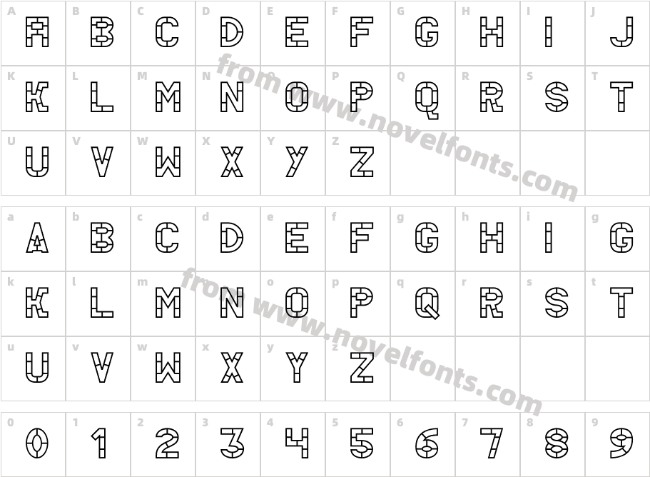 AC Thermes OutlineCharacter Map