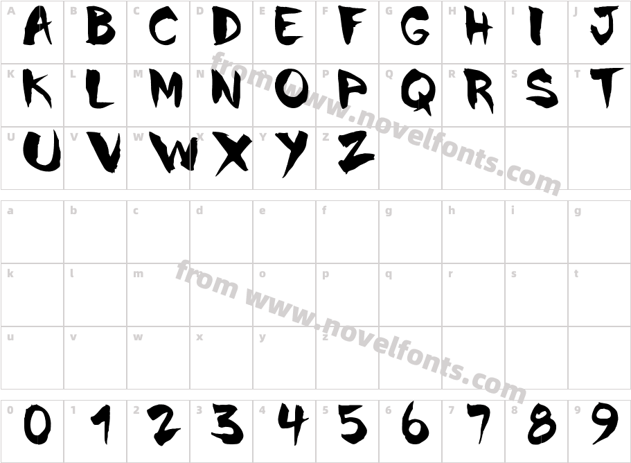 Chinela BrushCharacter Map