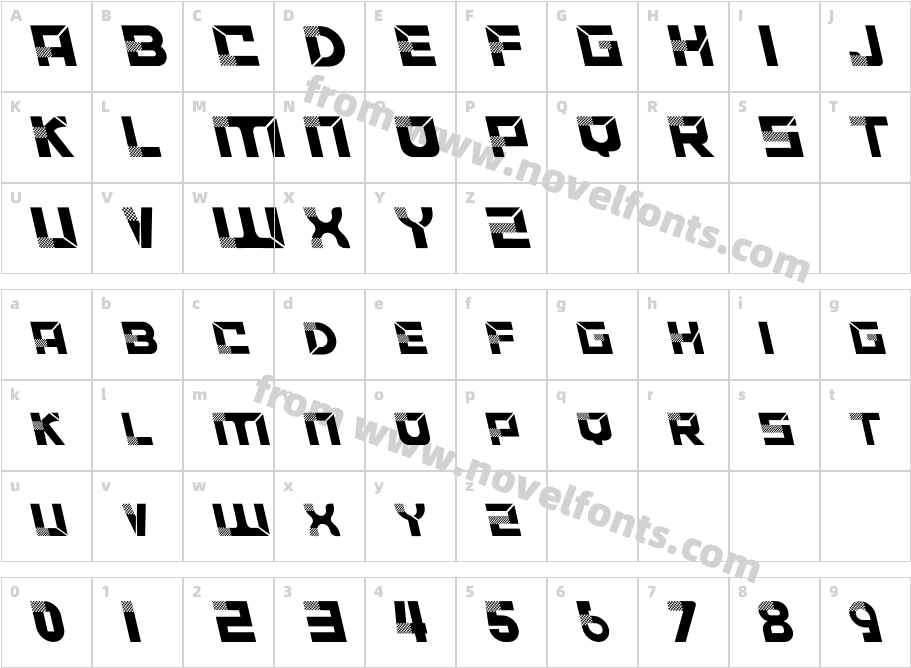 ACCELERARE LeftalicCharacter Map