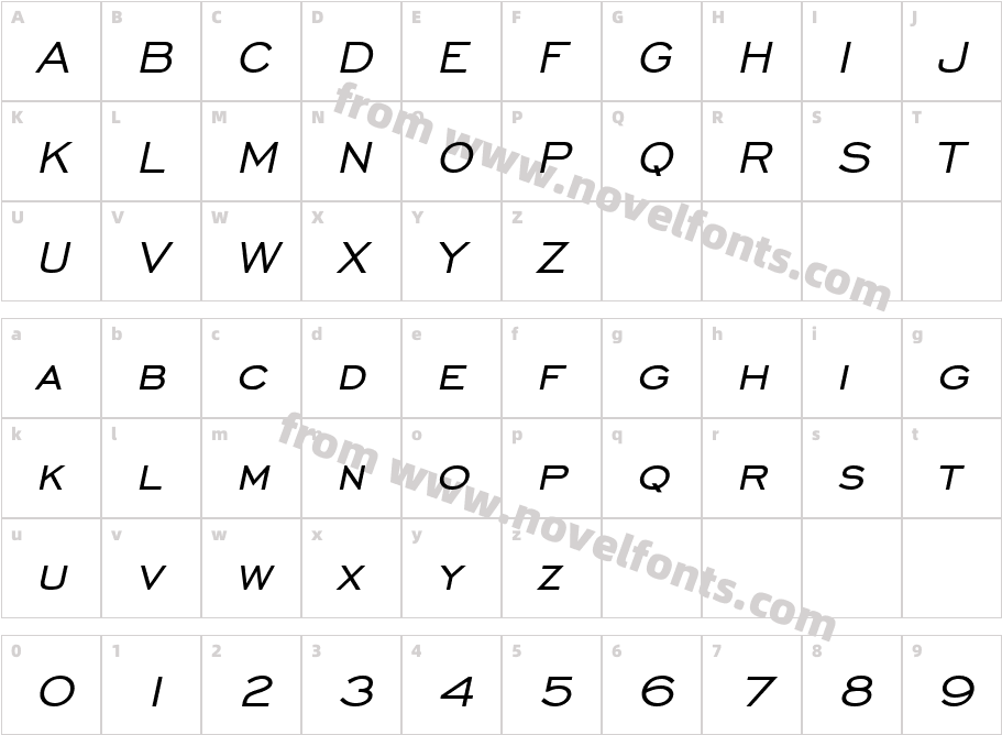 Chisel ItalicCharacter Map