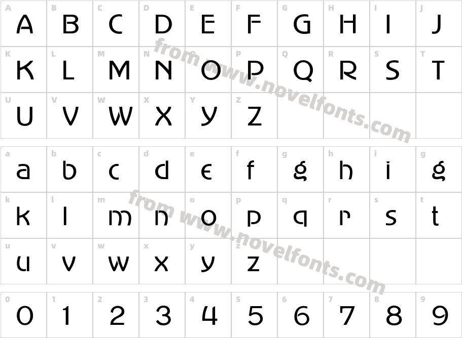 CgAdvertisersGothicLightCharacter Map