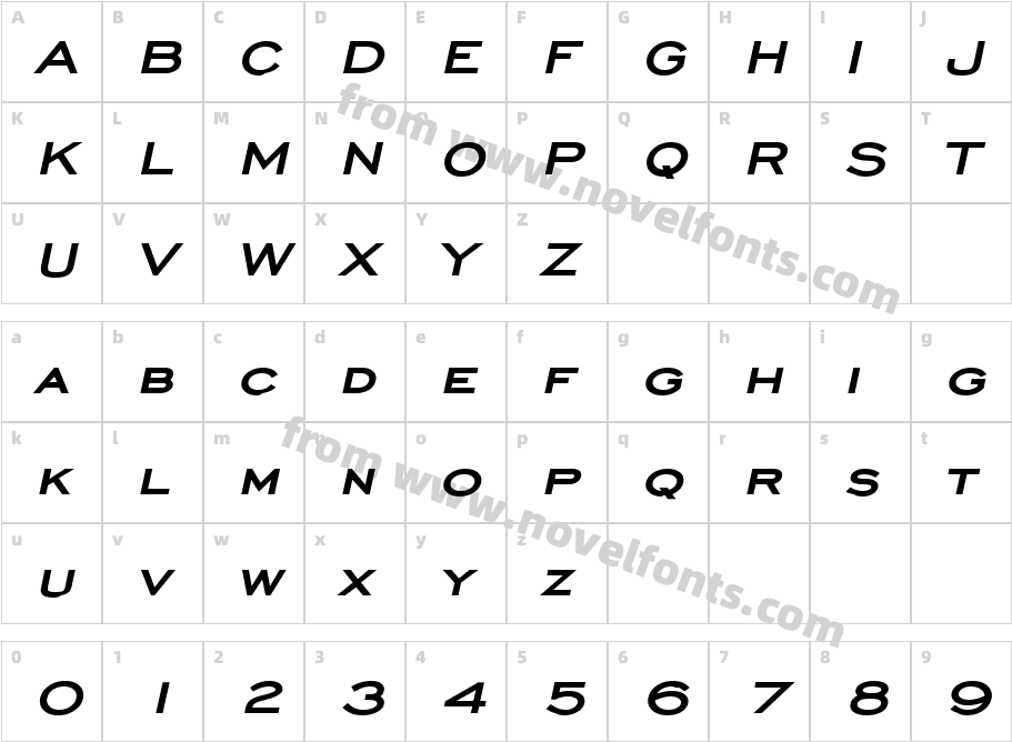 Chisel Wide Bold ItalicCharacter Map