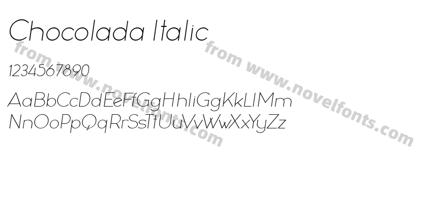 Chocolada ItalicPreview