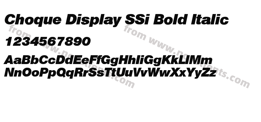 Choque Display SSi Bold ItalicPreview