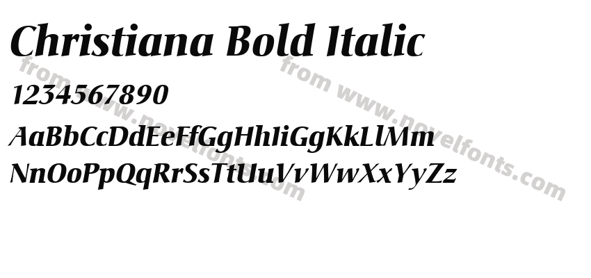 Christiana Bold ItalicPreview