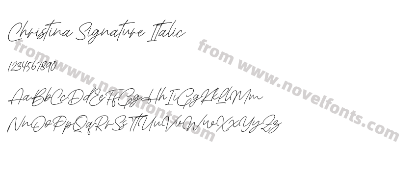 Christina Signature ItalicPreview