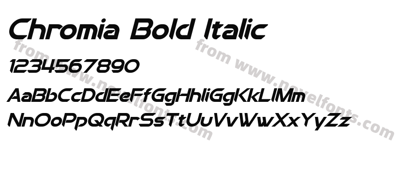 Chromia Bold ItalicPreview