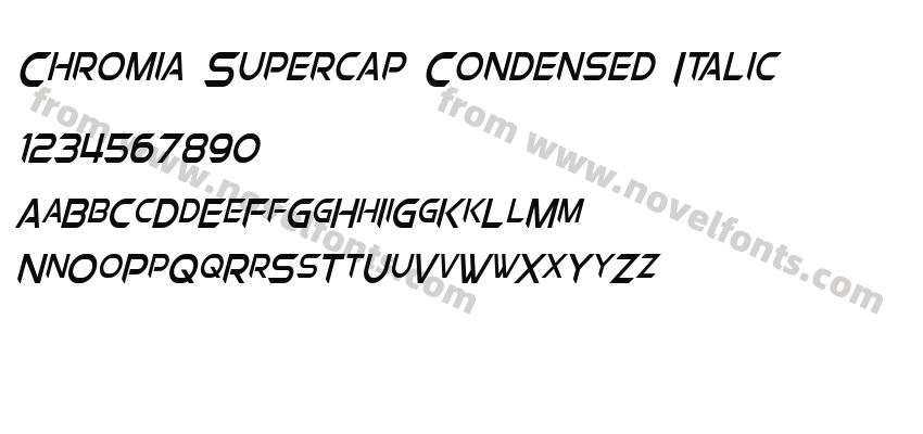 Chromia Supercap Condensed ItalicPreview