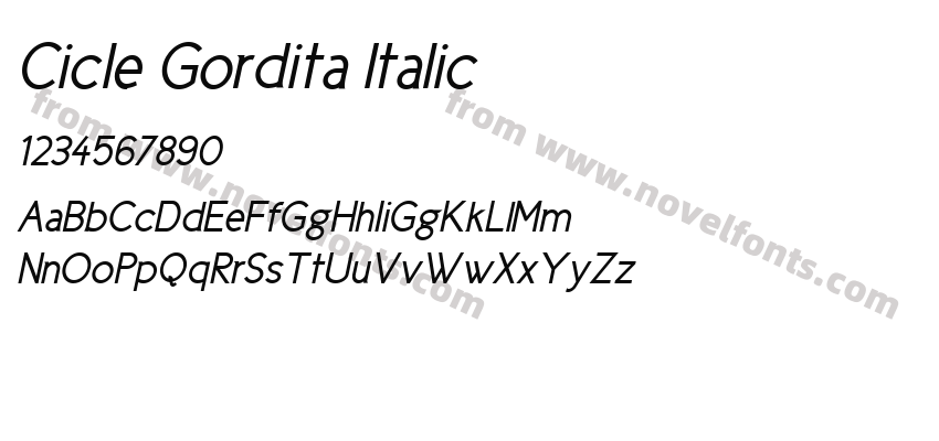 Cicle Gordita ItalicPreview