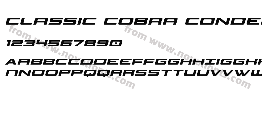 Classic Cobra Condensed ItalicPreview