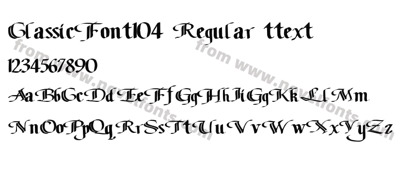 ClassicFont104 Regular ttextPreview