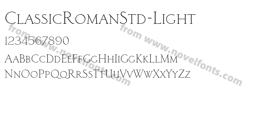 ClassicRomanStd-LightPreview