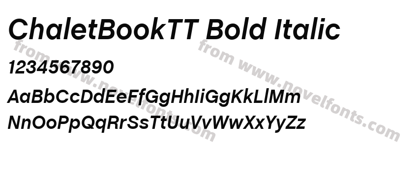 ChaletBookTT Bold ItalicPreview