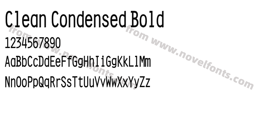 Clean Condensed BoldPreview