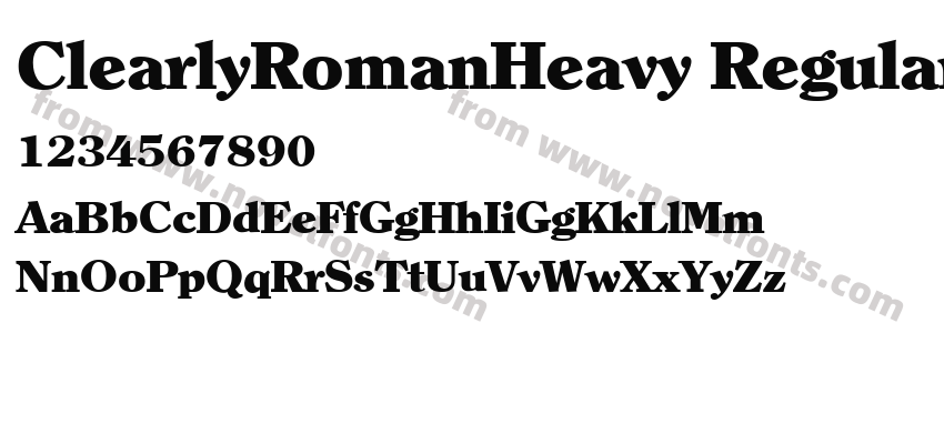 ClearlyRomanHeavy RegularPreview