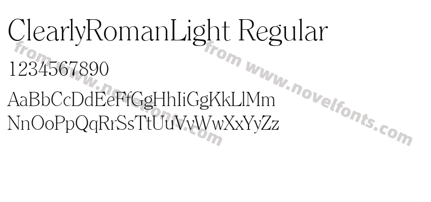 ClearlyRomanLight RegularPreview