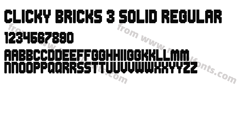 Clicky Bricks 3 Solid RegularPreview