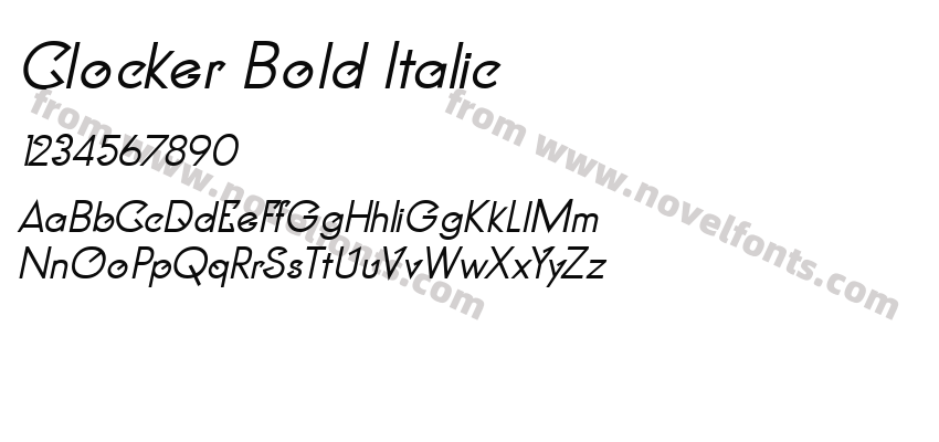 Clocker Bold ItalicPreview