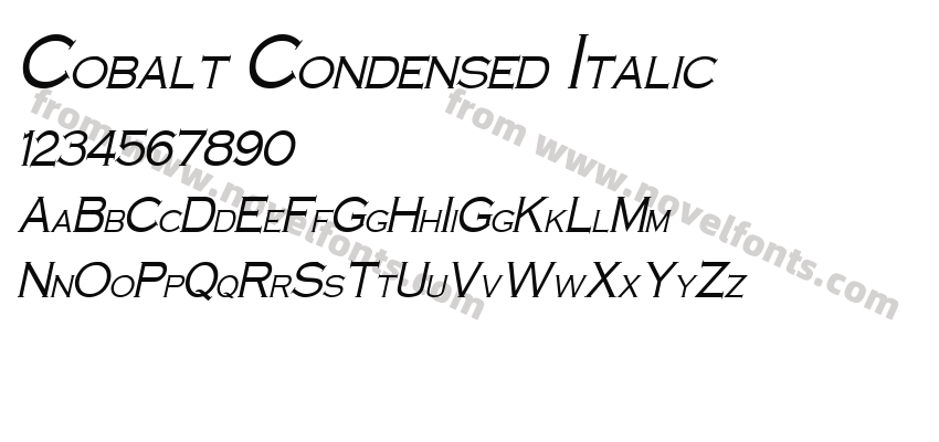 Cobalt Condensed ItalicPreview